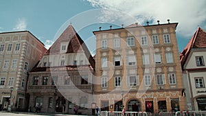 Steyr historic old town with Stadtplatz town square