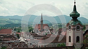 Steyr historic old town with Stadtplatz town square