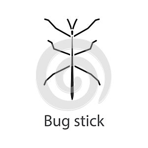 Stick bug glyph icon photo