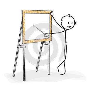 Stick Figure Cartoon - Stickman while Teaching in a Seminar. photo