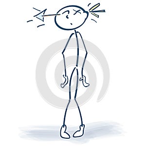 Stick figure with downed arrow in the head