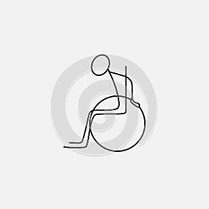 Držet obrázek muž v invalidní vozík 