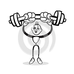 Stick figure series emotions - Fitness exaggerate photo