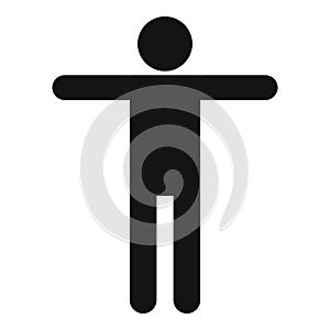 Stick figure stickman icon pictogram vector simple