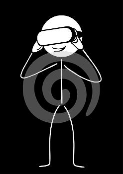 Stick figure with virtual reality