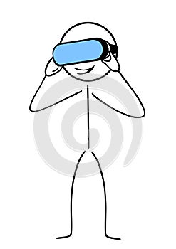 Stick figure with virtual reality