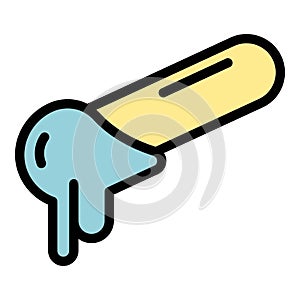 Stick honey wax icon vector flat