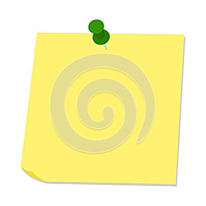 Stick note vector.Yellow stick note vector isolated on white back