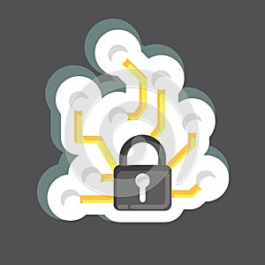 Sticker Adversarial Attacks. related to Machine Learning symbol. simple design editable. simple illustration. simple vector icons photo