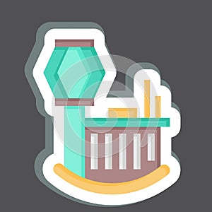 Sticker Airport. related to Sticker Building symbol. simple design editable. simple illustration