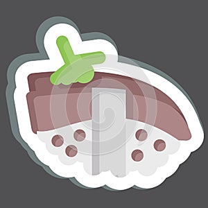 Sticker Anako. related to Sushi symbol. simple design editable. simple illustration