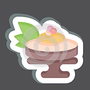 Sticker Ankimo. related to Sushi symbol. simple design editable. simple illustration