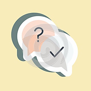 Sticker Answer. suitable for Feedback symbol. simple design editable. design template vector. simple symbol illustration