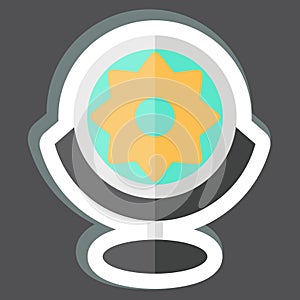 Sticker Bionic Eye. related to Future Technology symbol. simple design editable. simple illustration