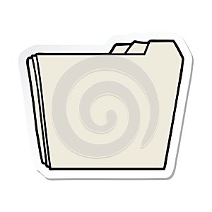 sticker of a cartoon business folders