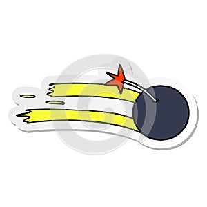 sticker cartoon doodle of a lit bomb