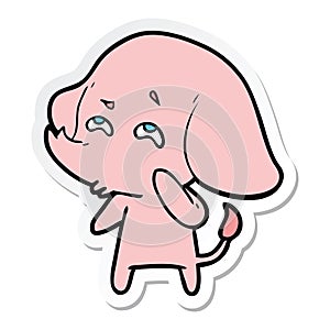 sticker of a cartoon elephant remembering