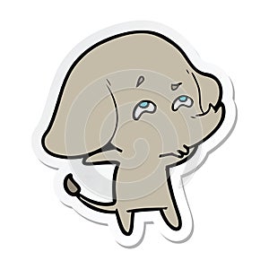 sticker of a cartoon elephant remembering