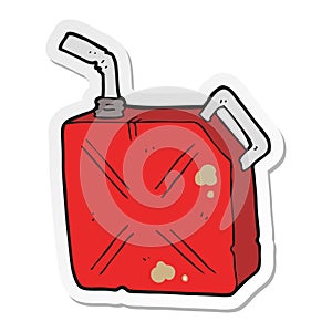 sticker of a cartoon fuel can