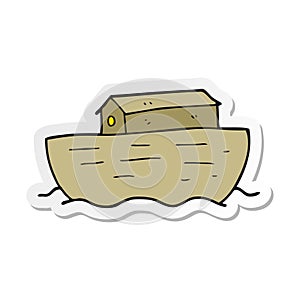 sticker of a cartoon noahs ark