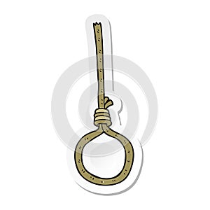 sticker of a cartoon noose