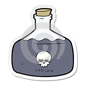 sticker of a cartoon vial of assassin poison