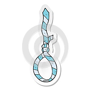 sticker of a cartoon work tie noose