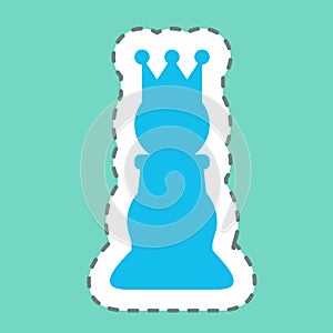 Sticker Chess 1 - Line Cut,Simple illustration,Editable stroke