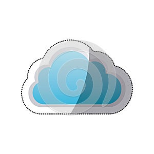 sticker cloud tridimensional in cumulus shape photo