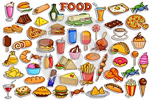 Sticker collection for food and beverage object