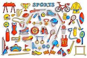 Sticker collection for sports object