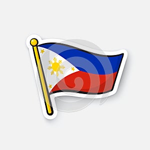 Sticker flag of the Philippines