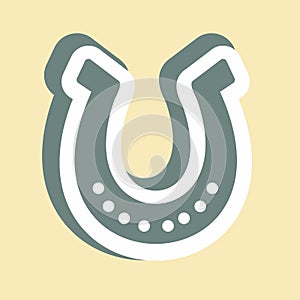 Sticker Horse Shoe Simple illustration, Good for Prints , Announcements, Etc