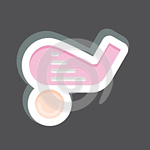 Sticker Hosel. related to Sports Equipment symbol. simple design editable. simple illustration