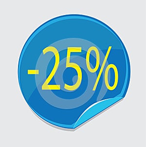 Sticker icon up to 25% discount