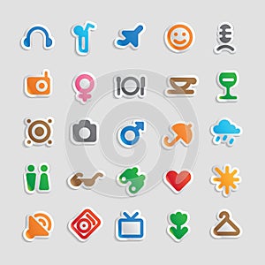 Sticker icons for entertainment