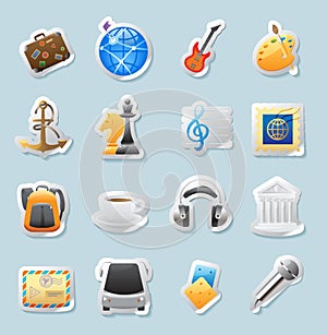 Sticker icons for entertainment