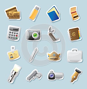 Sticker icons for personal belongings