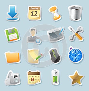 Sticker icons for signs and interface