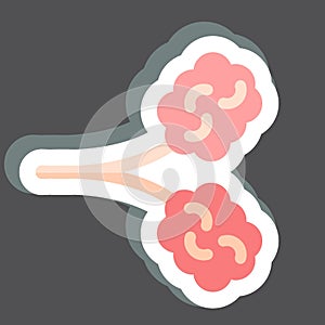 Sticker Idiopathic Pulmonary Fibrosis. related to Respiratory Therapy symbol. simple design editable. simple illustration