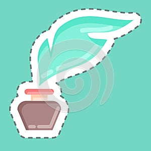 Sticker Inkwell. suitable for Paint Art Tools symbol. simple design editable. design template vector. simple illustration