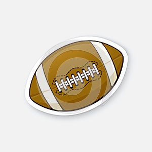 Sticker leather American football ball