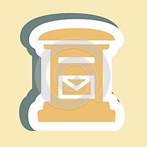Sticker Letterbox,Simple illustration,Editable stroke