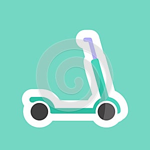 Sticker line cut Scootie. suitable for Toy symbol. simple design editable. design template vector. simple symbol illustration