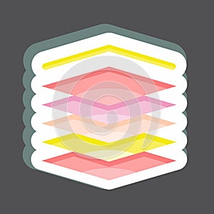 Sticker Multilayers. related to Machine Learning symbol. simple design editable. simple illustration. simple vector icons photo