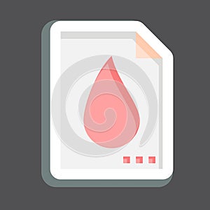 Sticker Nagative Blood. related to Blood Donation symbol. simple design editable. simple illustration