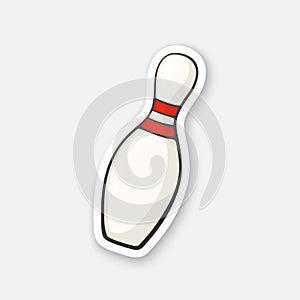 Sticker one bowling pin