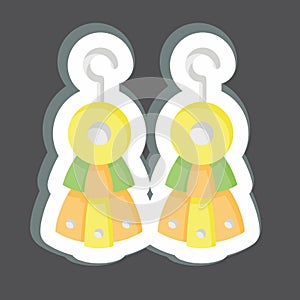 Sticker Pabrik Earnings. related to Indigenous People symbol. simple design editable. simple illustration photo