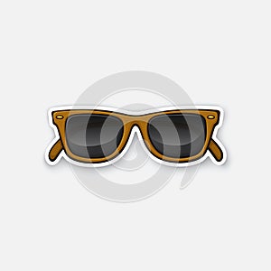 Sticker retro sunglasses horn-rimmed glasses photo