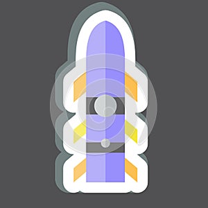 Sticker Rocket. related to Weapons symbol. simple design editable. simple illustration